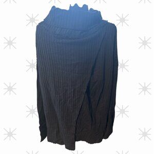 Free People Waffle Knit Slouchy Sweater – Black (XS)‎ – NWT